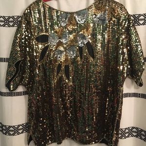 Vintage sequin top